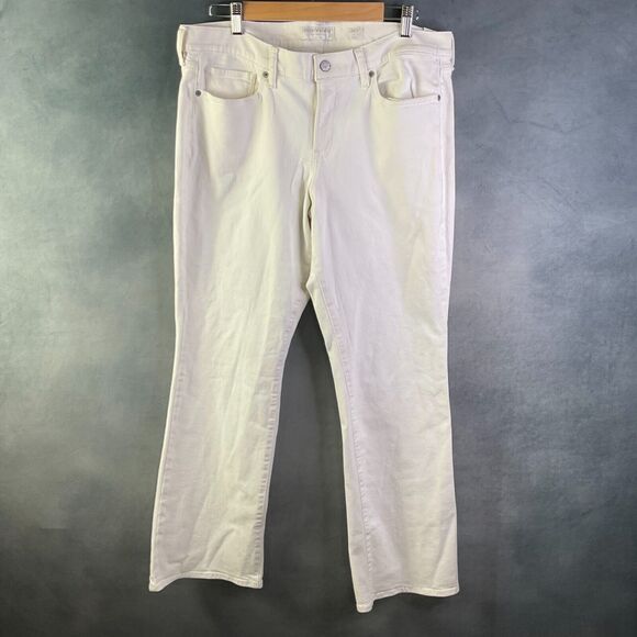Lucky Brand Mid Rise Bootcut White Stretch Denim‎ Jeans Size 14/32 Comfortable - Picture 1 of 11